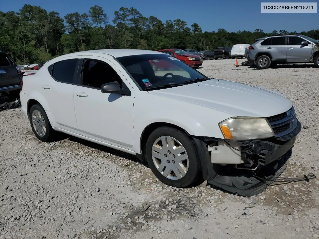 2014 Dodge Avenger Se VIN: 1C3CDZAB6EN215211 Lot: 52684155
