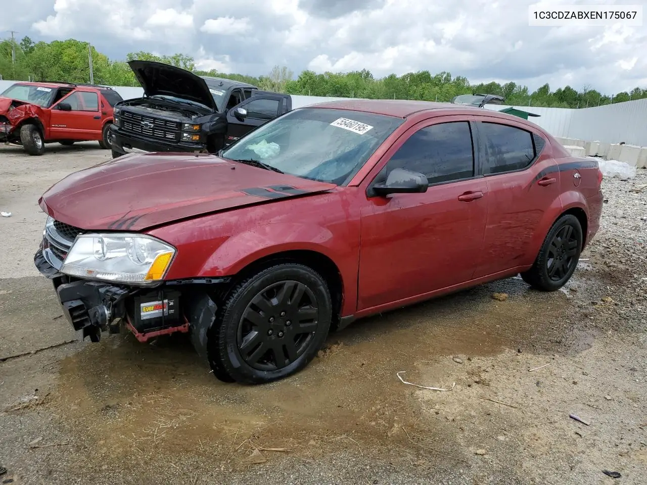 2014 Dodge Avenger Se VIN: 1C3CDZABXEN175067 Lot: 55460195