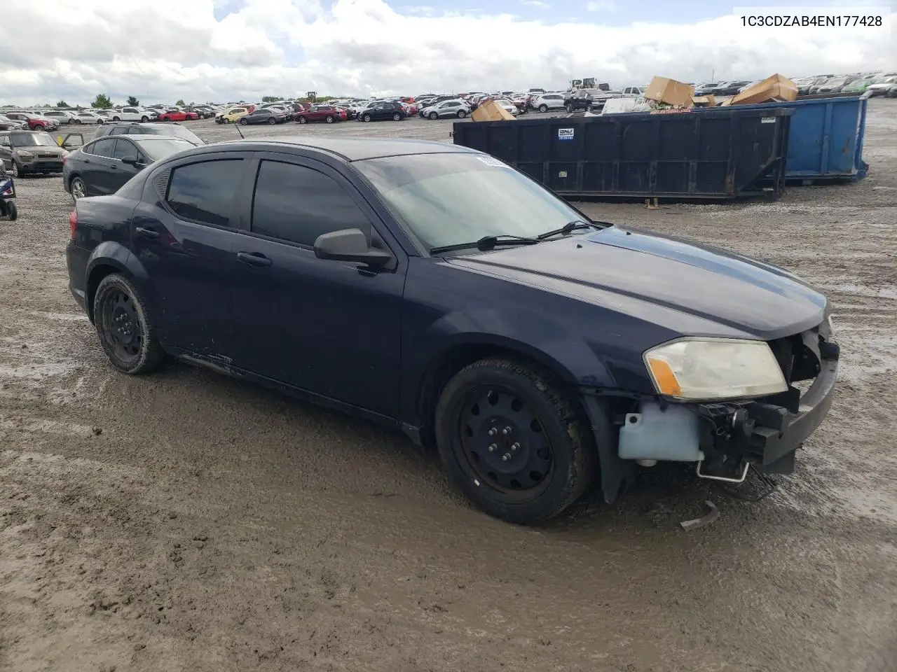 2014 Dodge Avenger Se VIN: 1C3CDZAB4EN177428 Lot: 55597445