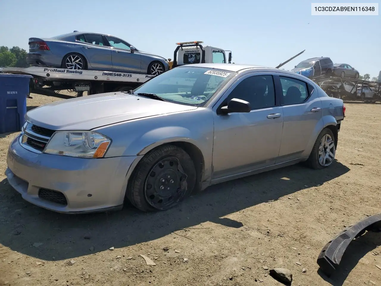 2014 Dodge Avenger Se VIN: 1C3CDZAB9EN116348 Lot: 62035925