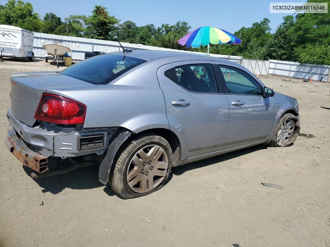 2014 Dodge Avenger Se VIN: 1C3CDZAB9EN116348 Lot: 62035925
