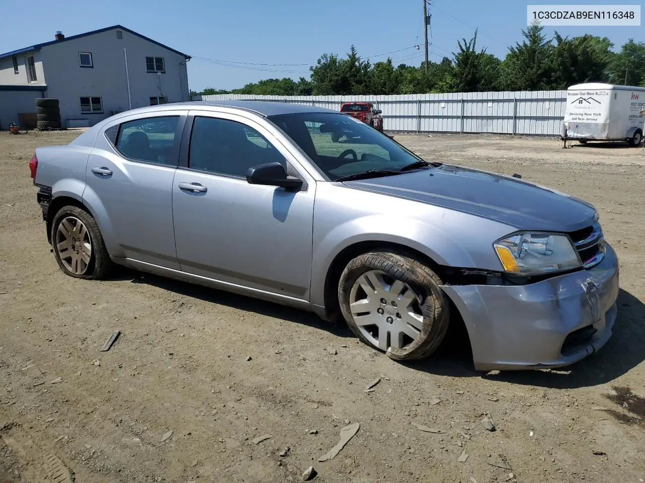 2014 Dodge Avenger Se VIN: 1C3CDZAB9EN116348 Lot: 62035925