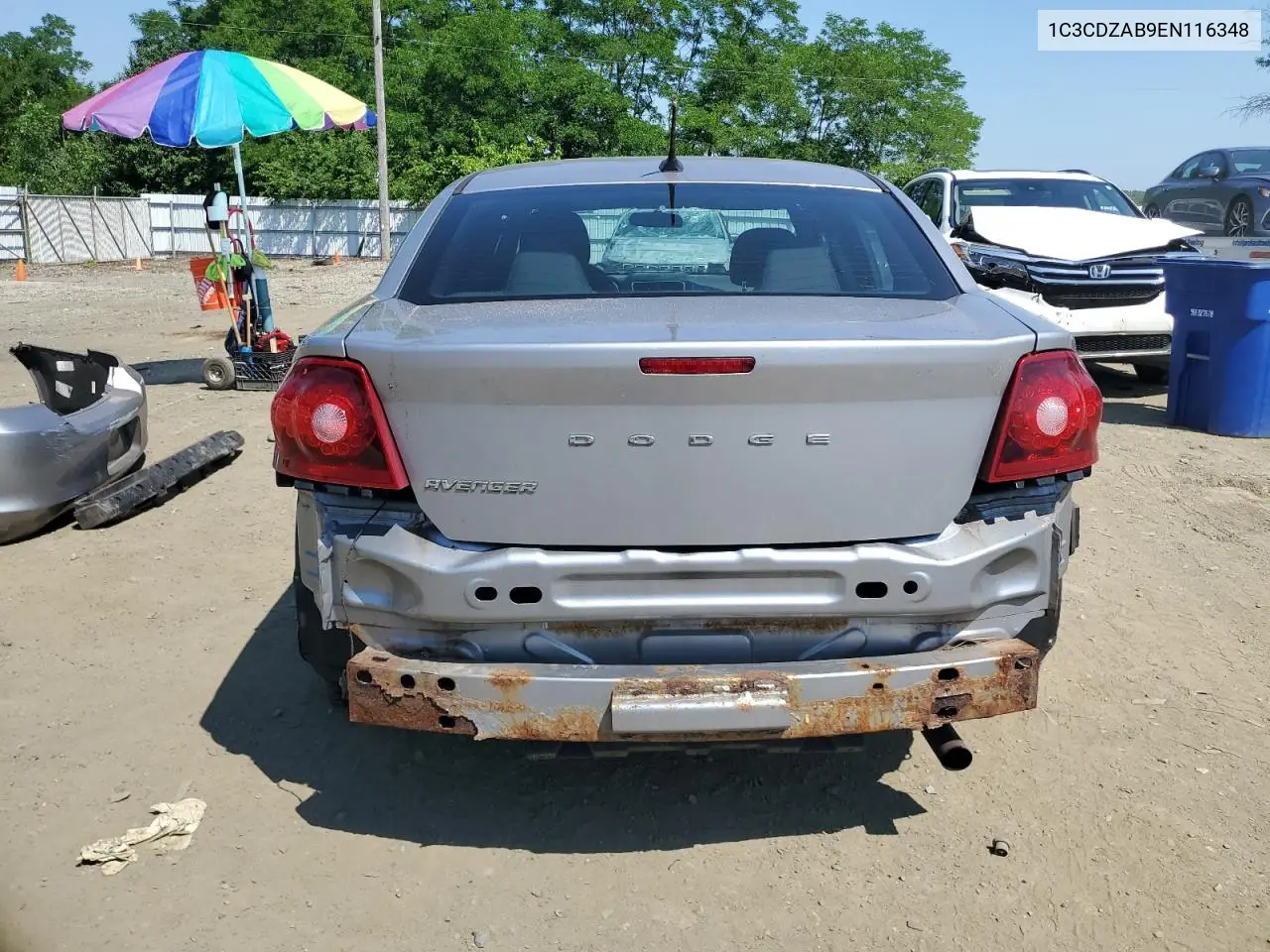 2014 Dodge Avenger Se VIN: 1C3CDZAB9EN116348 Lot: 62035925