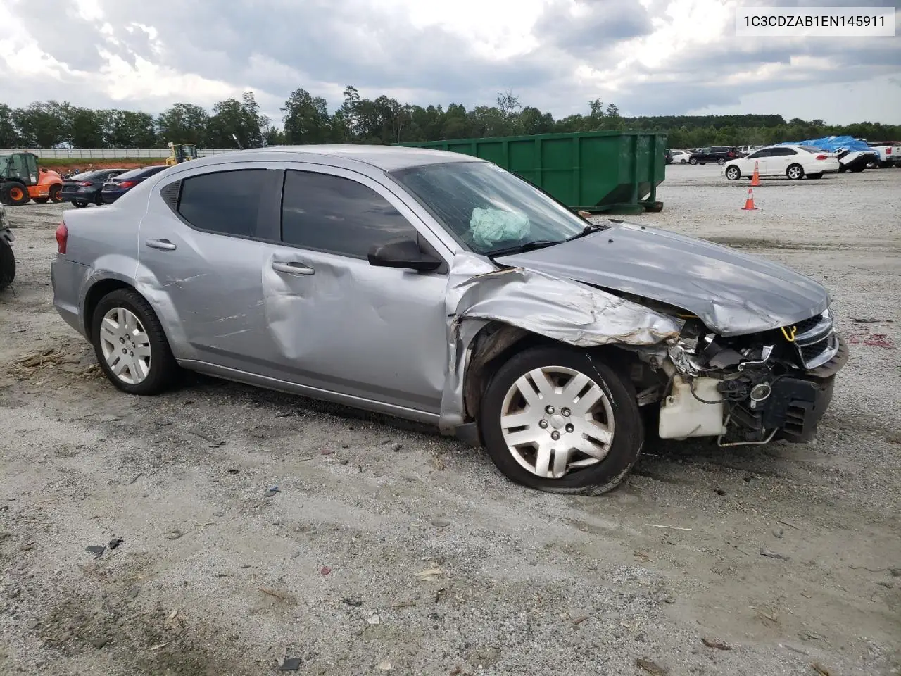 2014 Dodge Avenger Se VIN: 1C3CDZAB1EN145911 Lot: 62119355