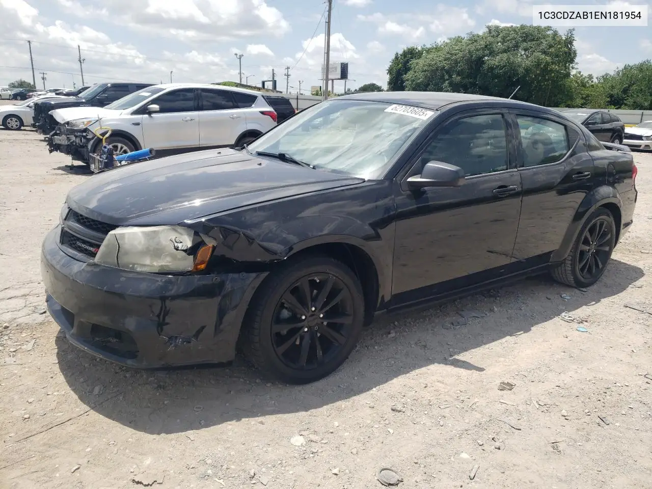 2014 Dodge Avenger Se VIN: 1C3CDZAB1EN181954 Lot: 62703605