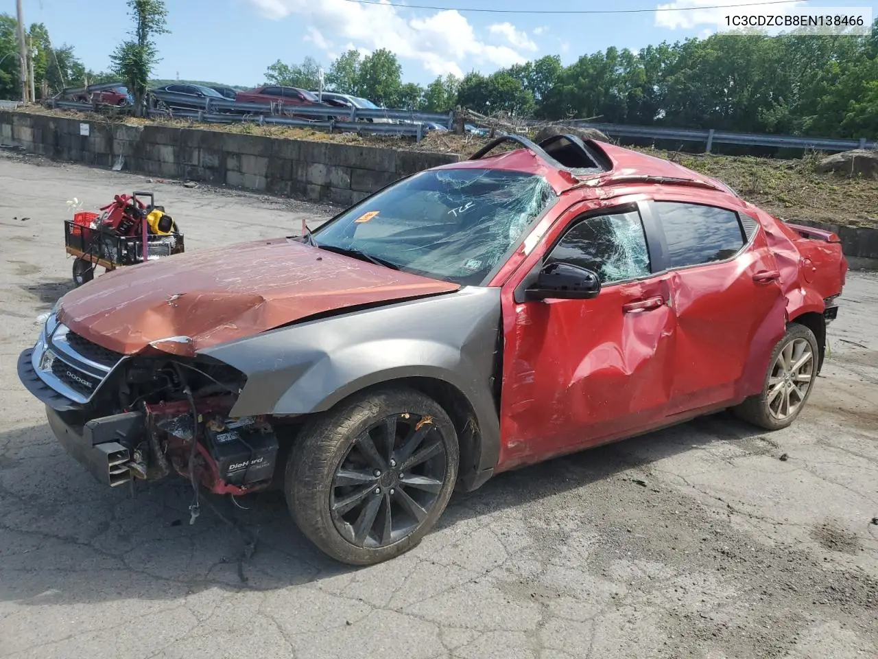 2014 Dodge Avenger Sxt VIN: 1C3CDZCB8EN138466 Lot: 62938125