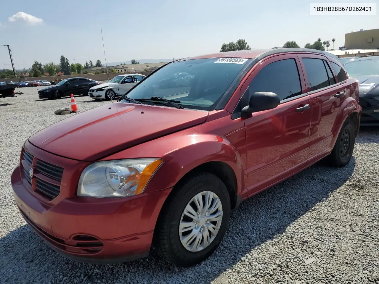 2007 Dodge Caliber VIN: 1B3HB28B67D262401 Lot: 56188565