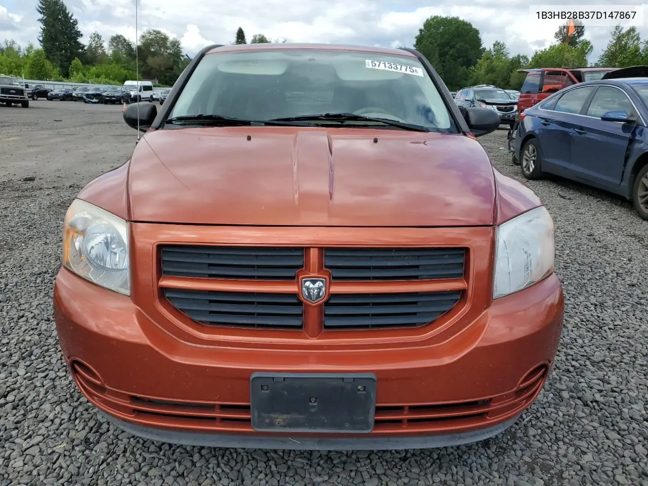 2007 Dodge Caliber VIN: 1B3HB28B37D147867 Lot: 57133775