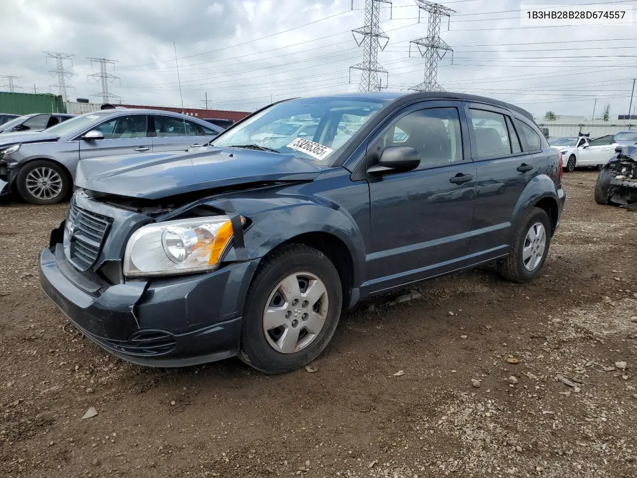 2008 Dodge Caliber VIN: 1B3HB28B28D674557 Lot: 53266365