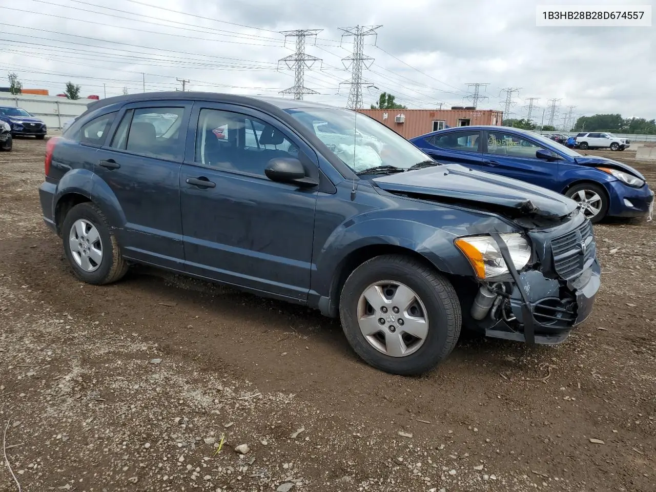 2008 Dodge Caliber VIN: 1B3HB28B28D674557 Lot: 53266365