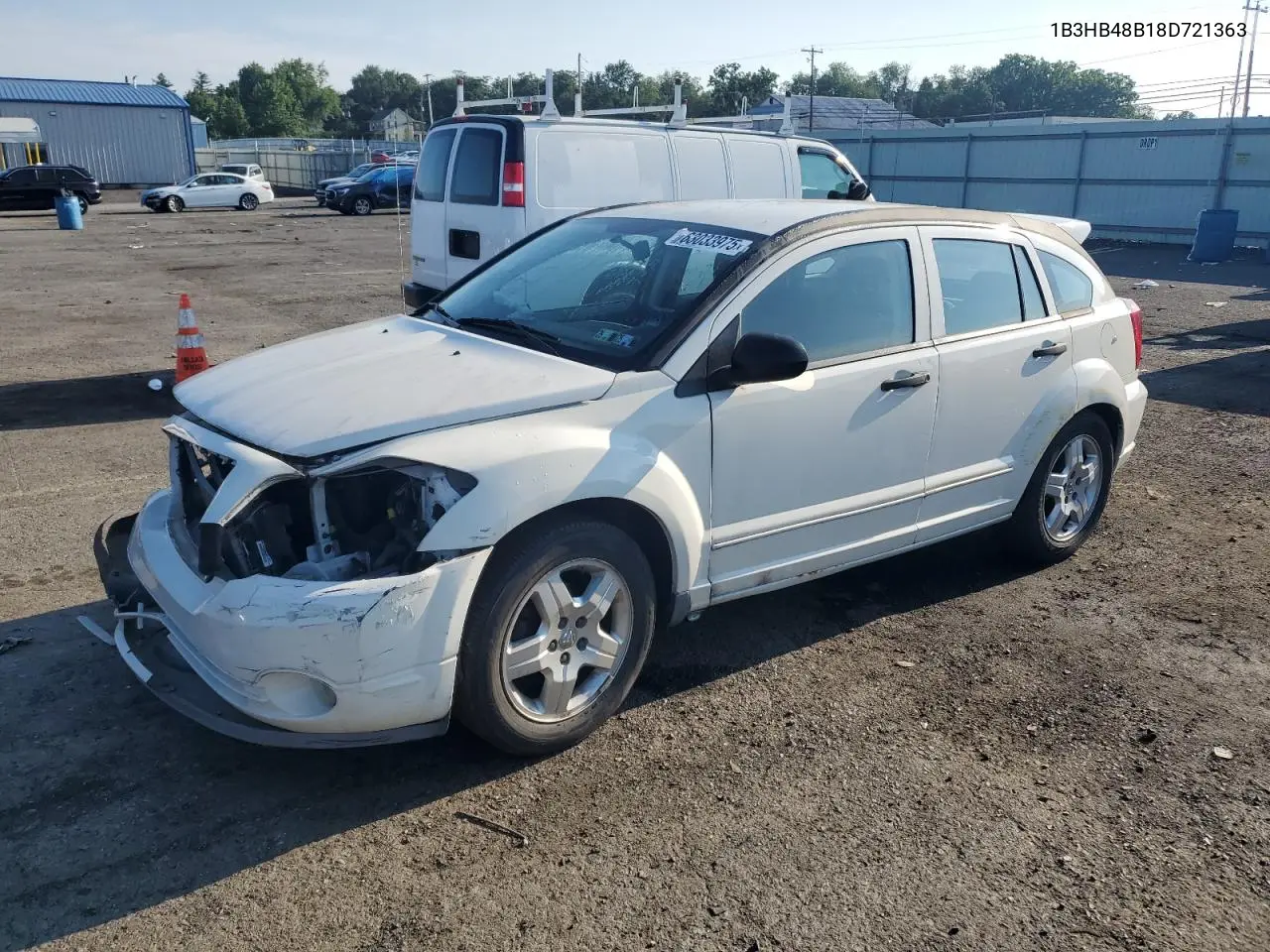 2008 Dodge Caliber Sxt VIN: 1B3HB48B18D721363 Lot: 63033975