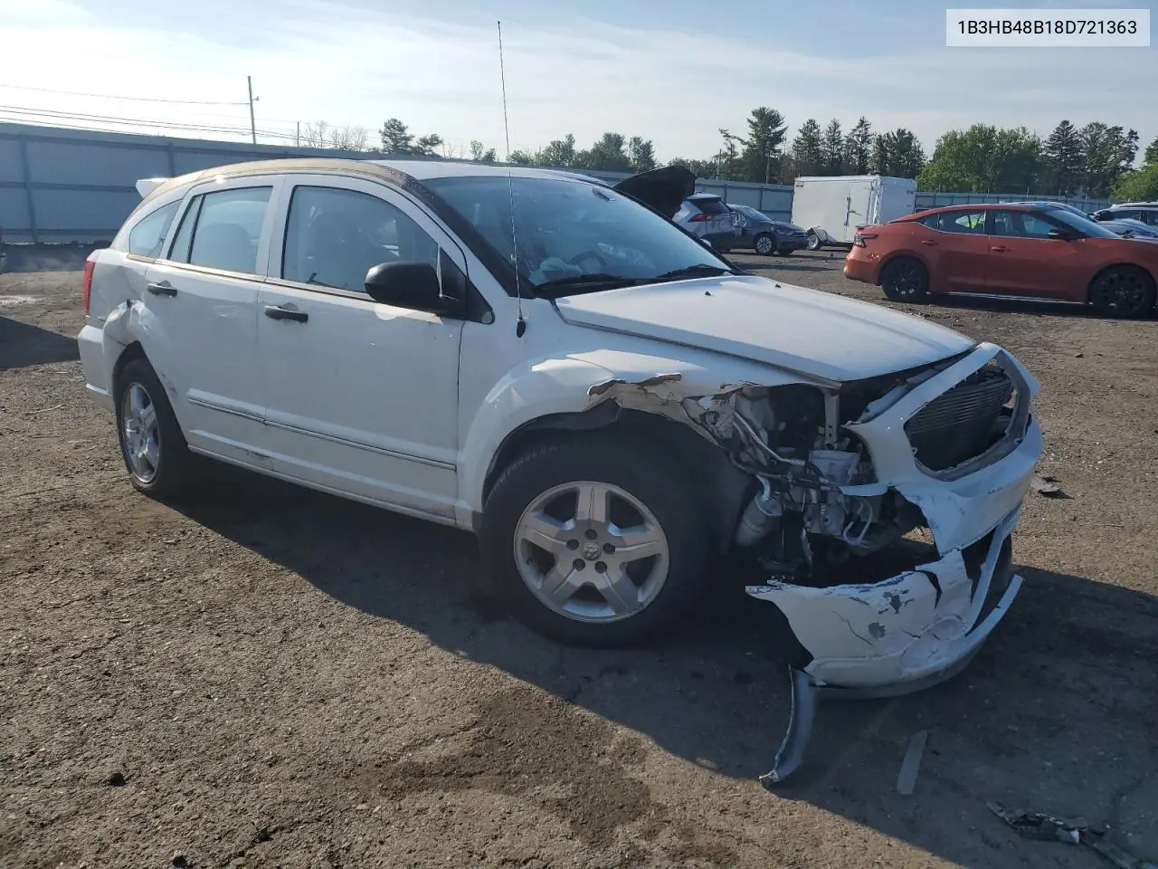 2008 Dodge Caliber Sxt VIN: 1B3HB48B18D721363 Lot: 63033975