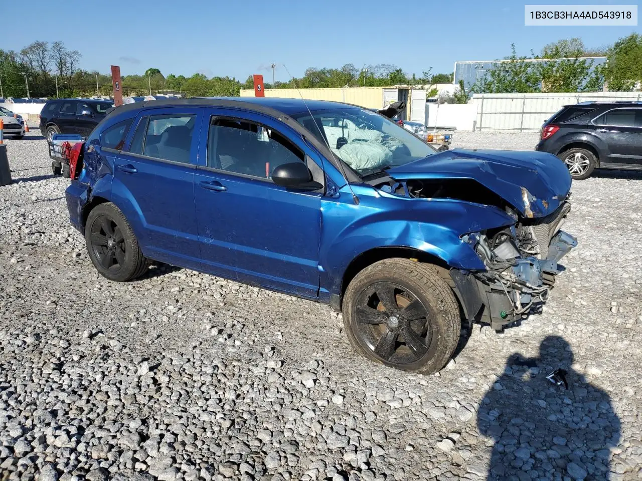 2010 Dodge Caliber Mainstreet VIN: 1B3CB3HA4AD543918 Lot: 56243095