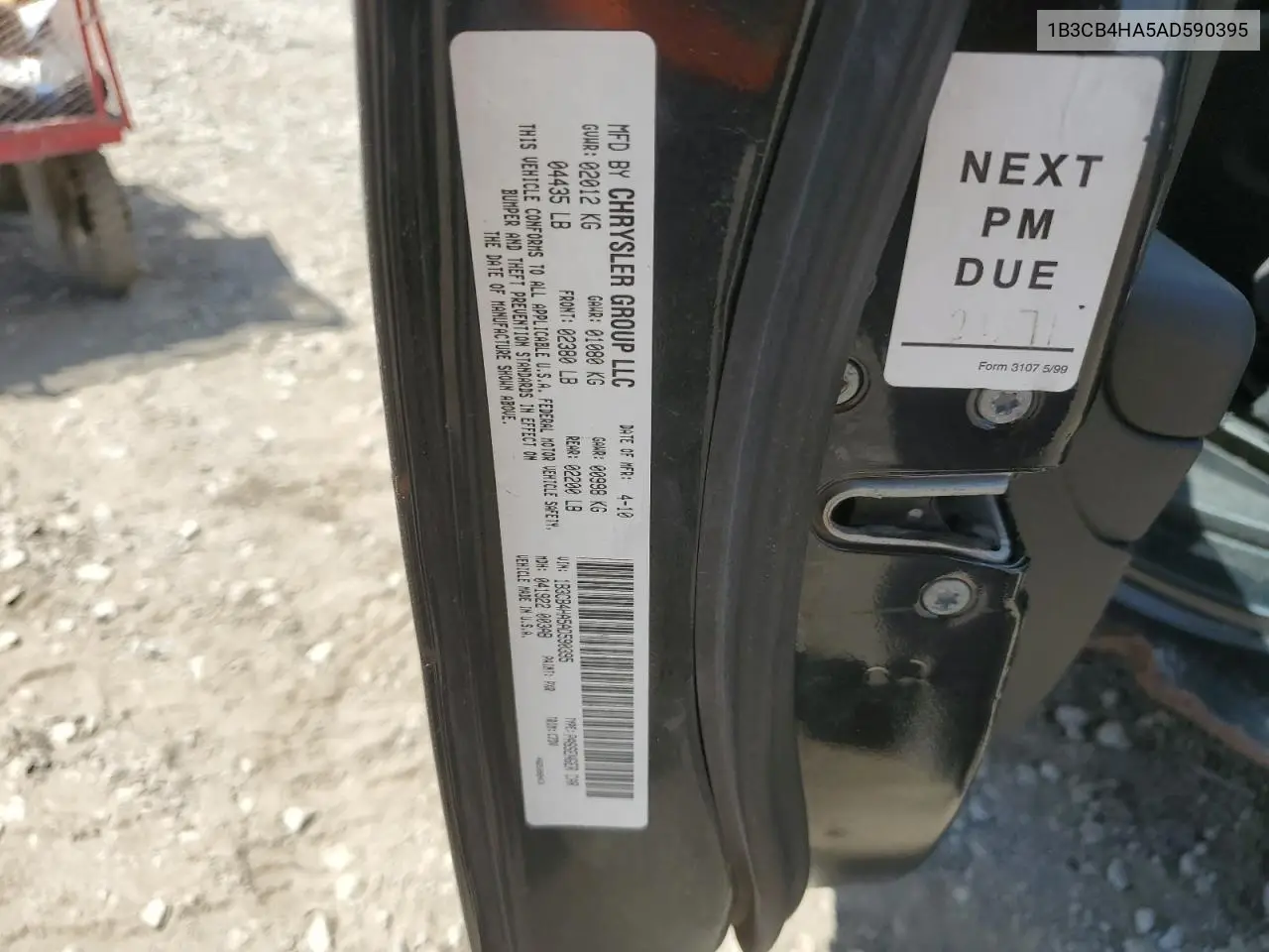 2010 Dodge Caliber Sxt VIN: 1B3CB4HA5AD590395 Lot: 56882325