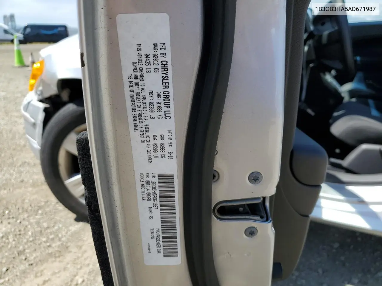 1b3cb3ha5ad671987 1B3CB3HA5AD671987 2010 Dodge Caliber Mainstreet