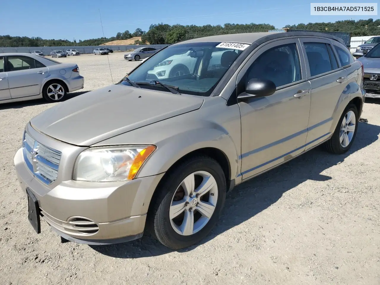 2010 Dodge Caliber Sxt VIN: 1B3CB4HA7AD571525 Lot: 61651405