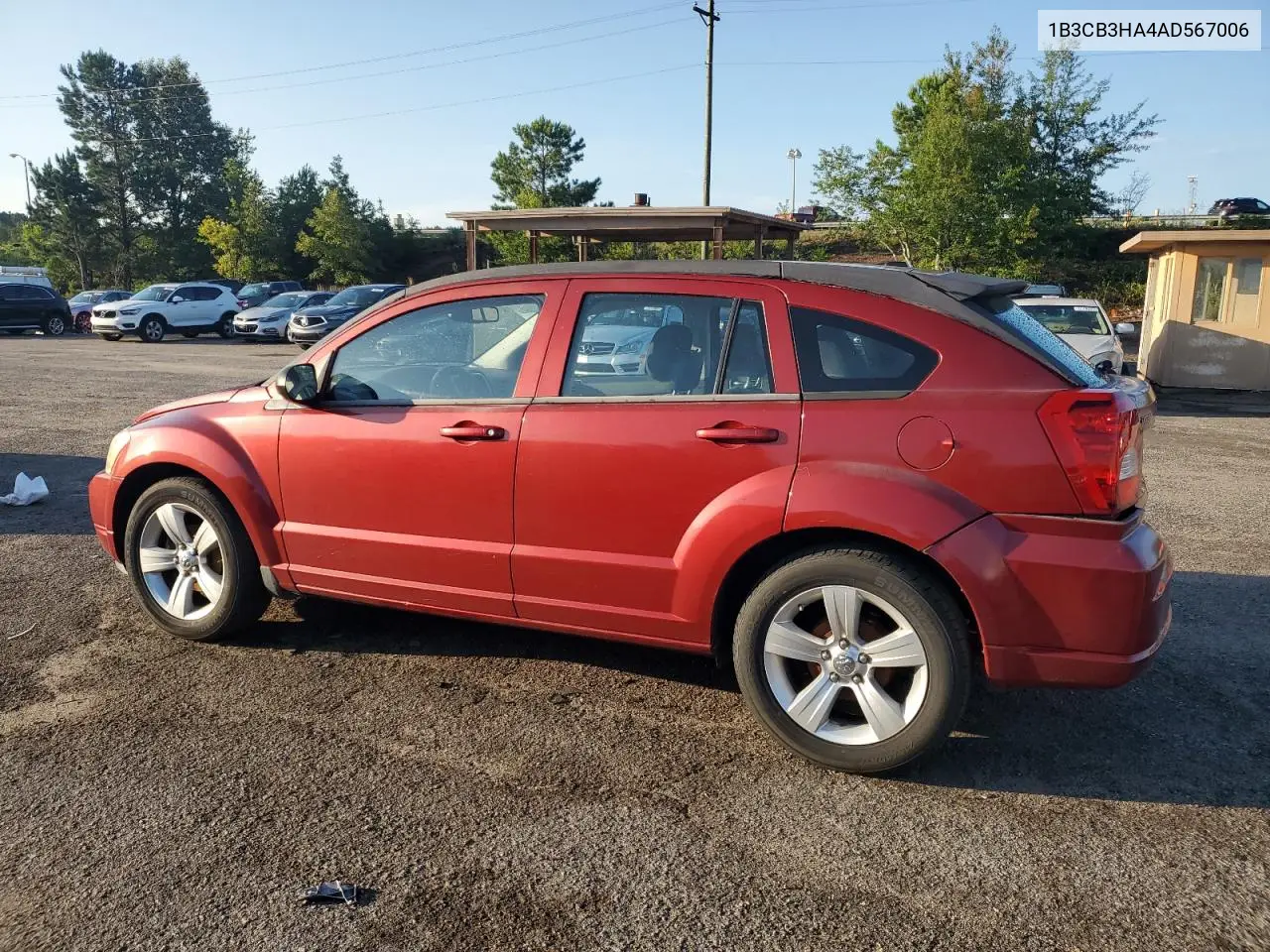 2010 Dodge Caliber Mainstreet VIN: 1B3CB3HA4AD567006 Lot: 62330865