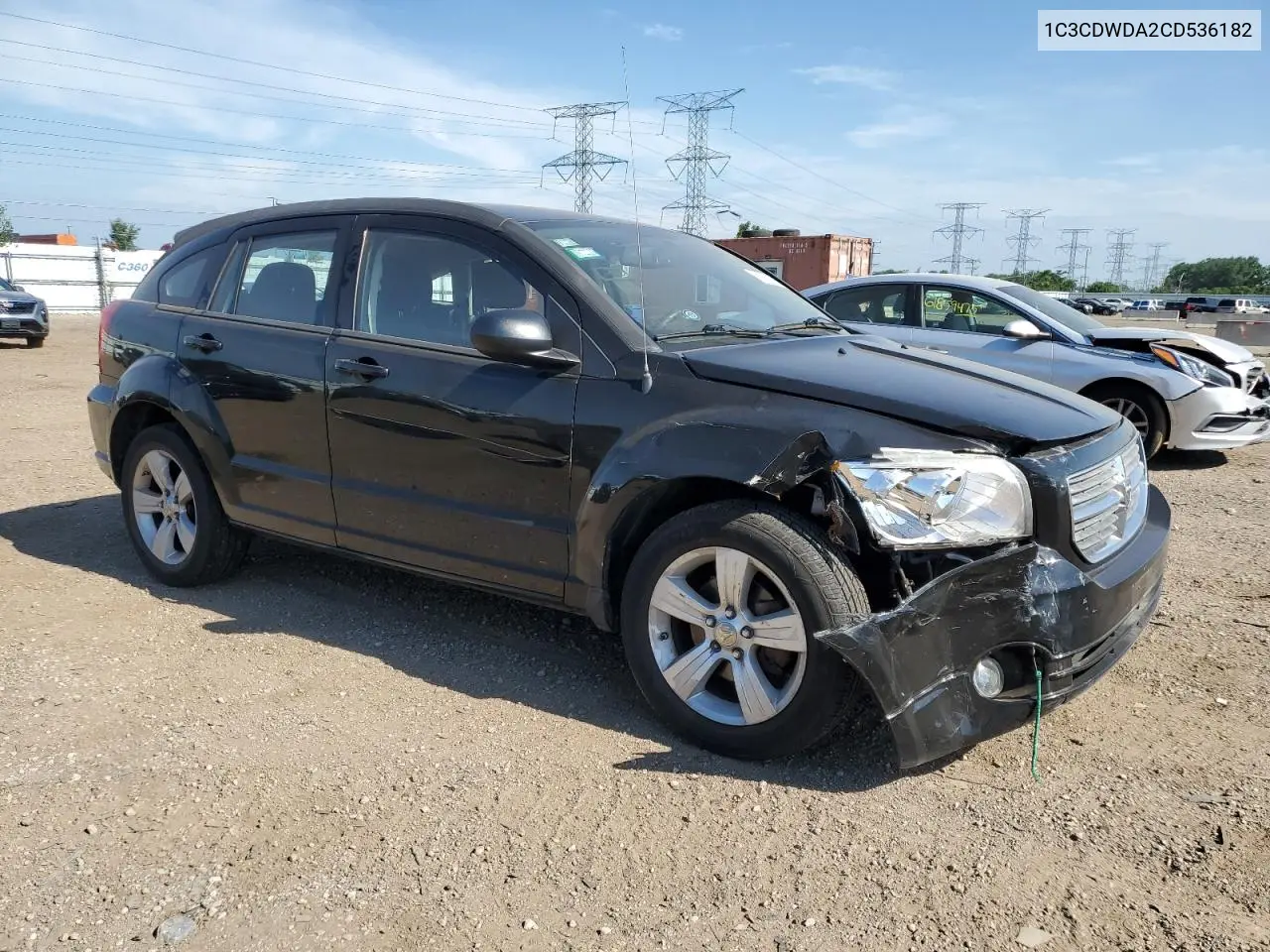 2012 Dodge Caliber Sxt VIN: 1C3CDWDA2CD536182 Lot: 61392665