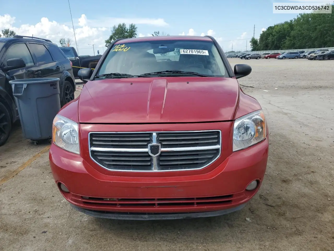 2012 Dodge Caliber Sxt VIN: 1C3CDWDA3CD536742 Lot: 62701965