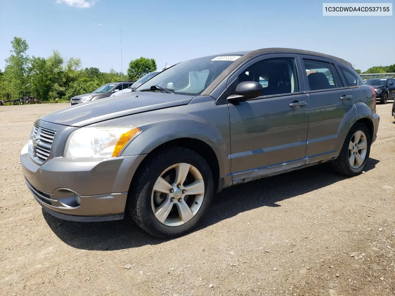 2012 Dodge Caliber Sxt VIN: 1C3CDWDA4CD537155 Lot: 63303355