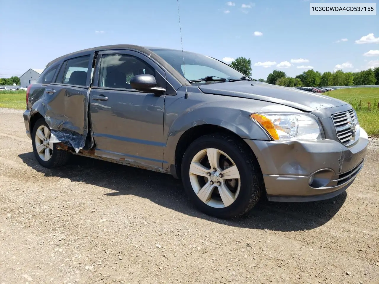 2012 Dodge Caliber Sxt VIN: 1C3CDWDA4CD537155 Lot: 63303355