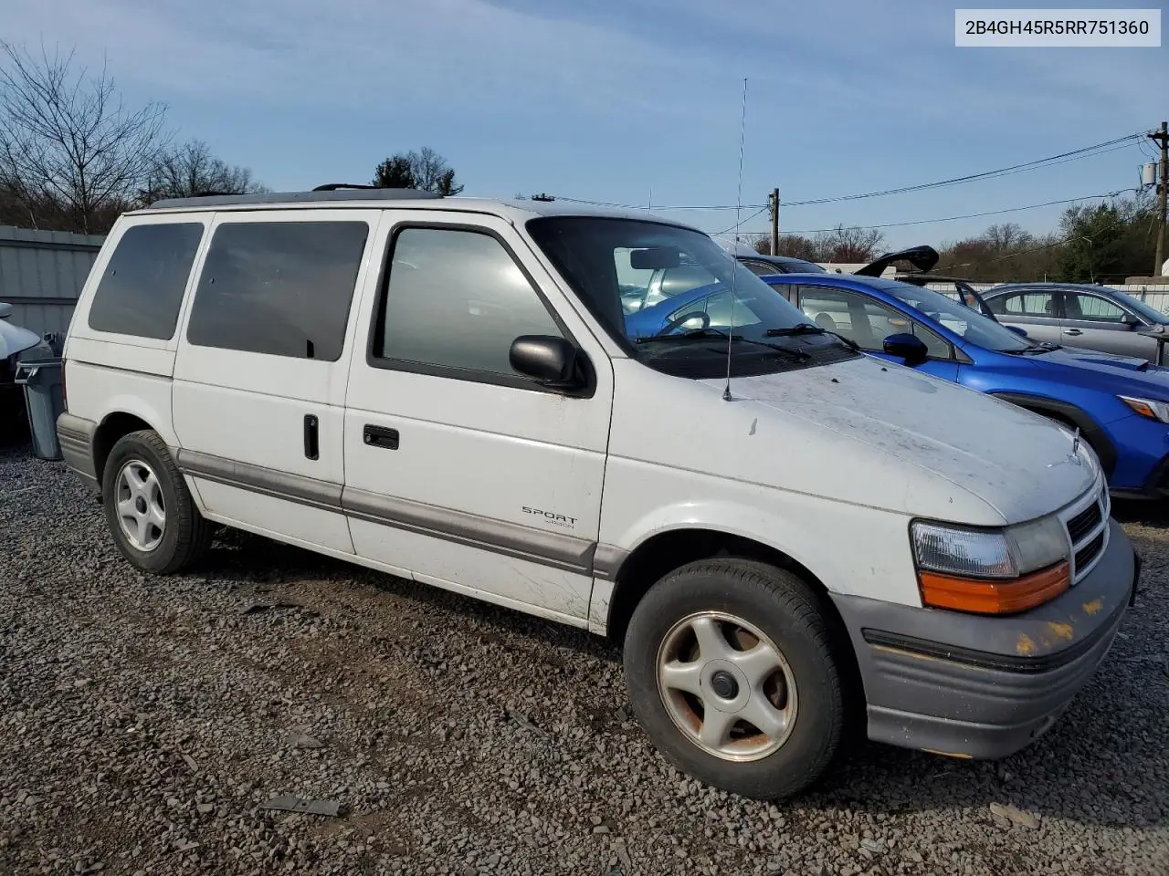 1994 Dodge Caravan Se VIN: 2B4GH45R5RR751360 Lot: 51345135