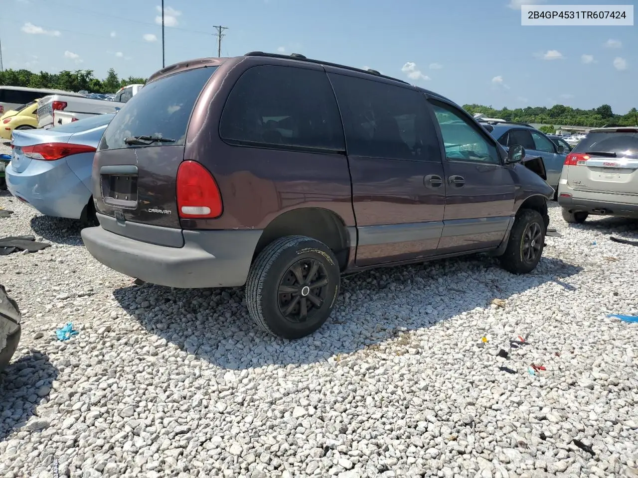 1996 Dodge Caravan Se VIN: 2B4GP4531TR607424 Lot: 61616925