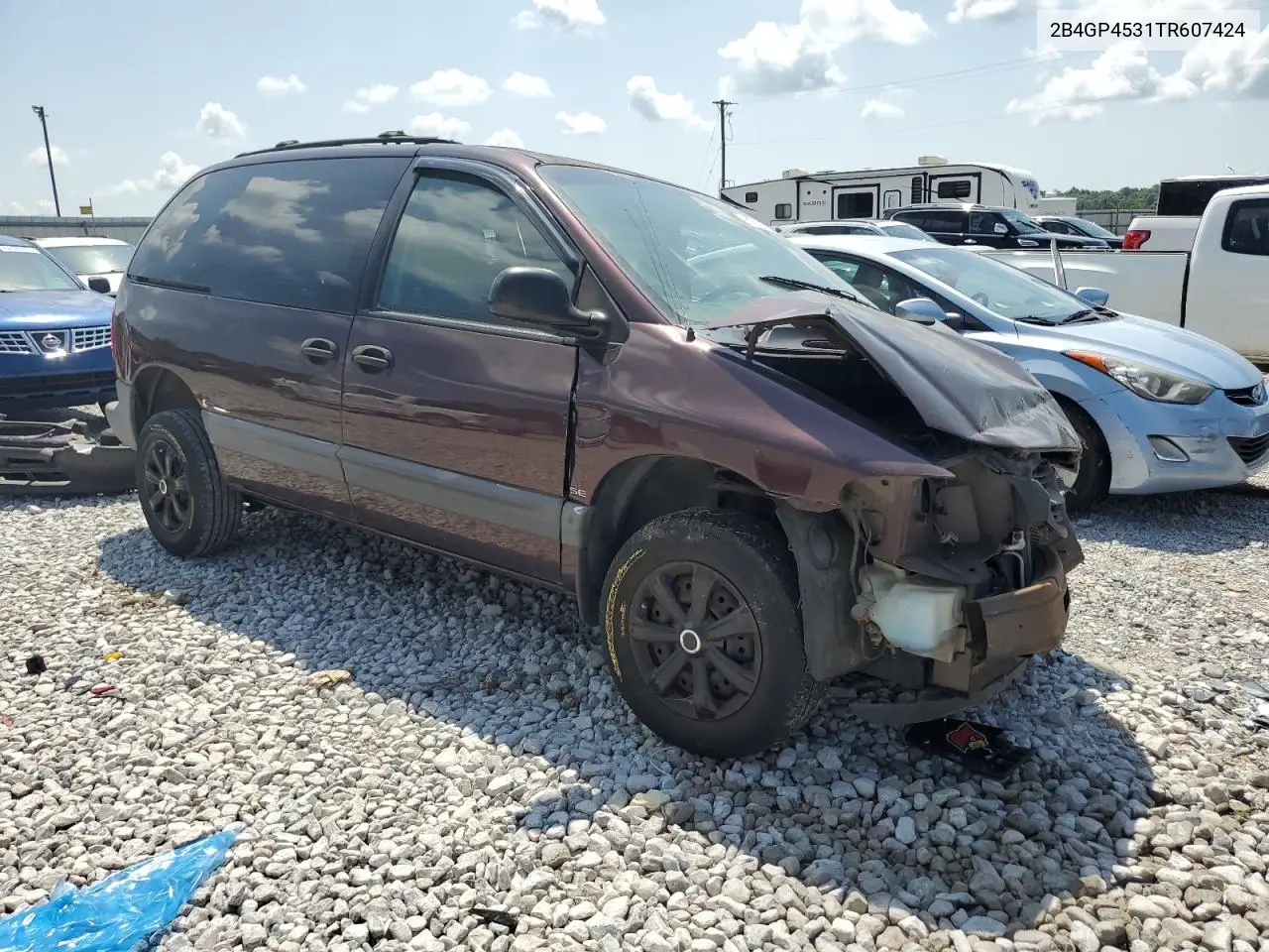 1996 Dodge Caravan Se VIN: 2B4GP4531TR607424 Lot: 61616925