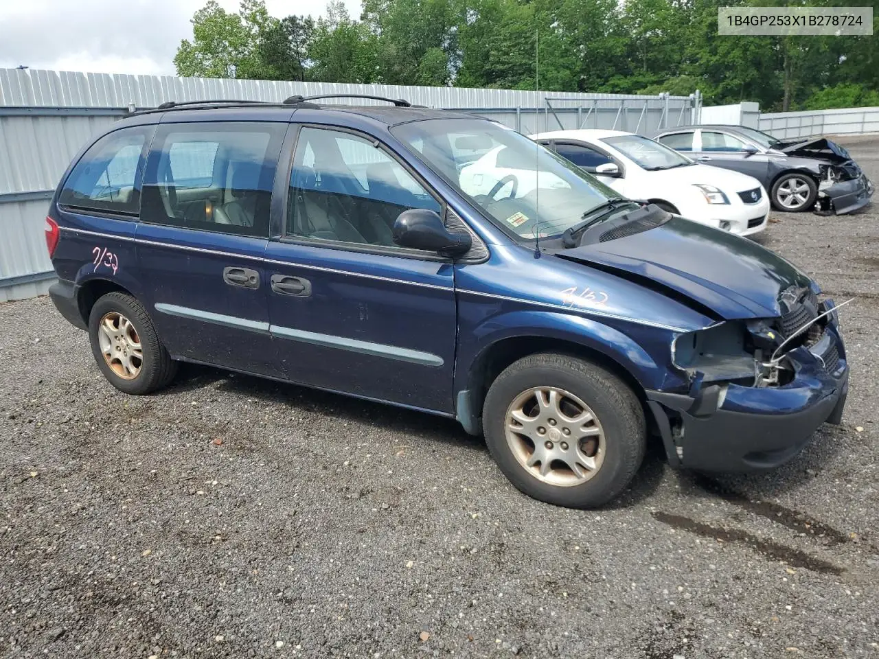 2001 Dodge Caravan Se VIN: 1B4GP253X1B278724 Lot: 56386365