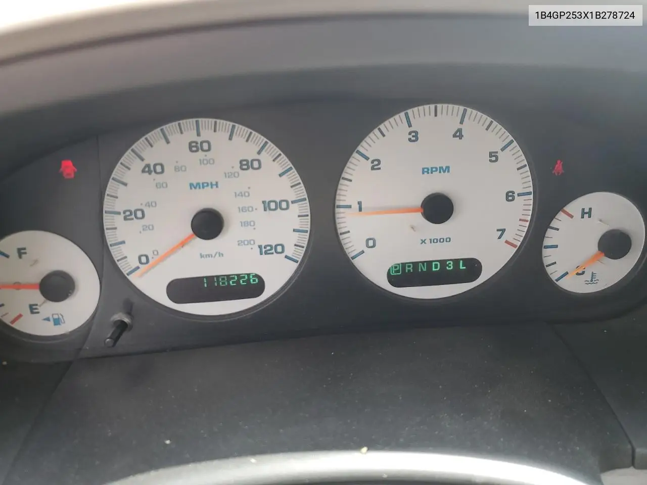 2001 Dodge Caravan Se VIN: 1B4GP253X1B278724 Lot: 56386365