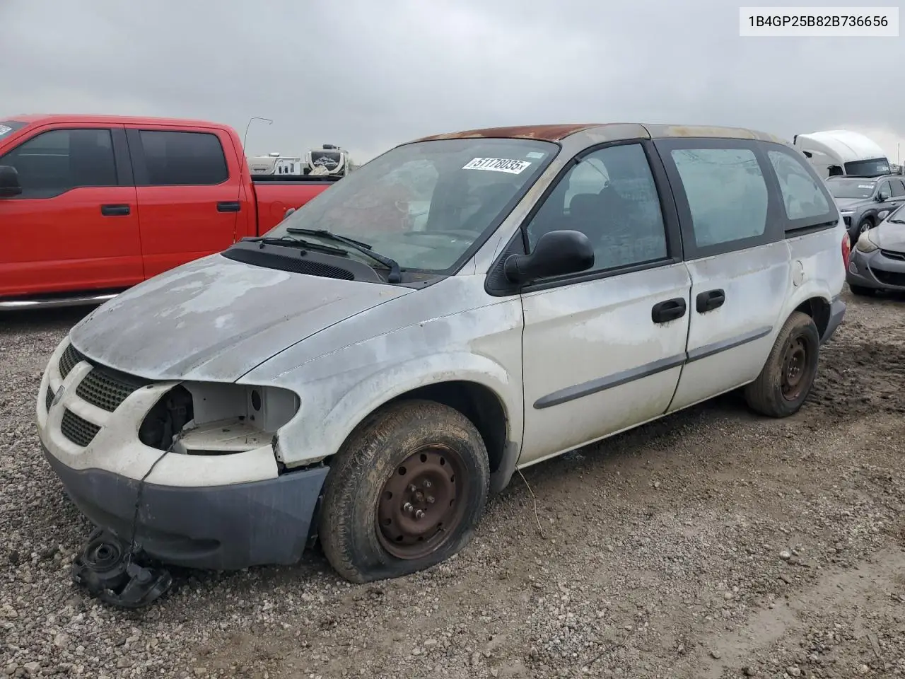 2002 Dodge Caravan Se VIN: 1B4GP25B82B736656 Lot: 51178035