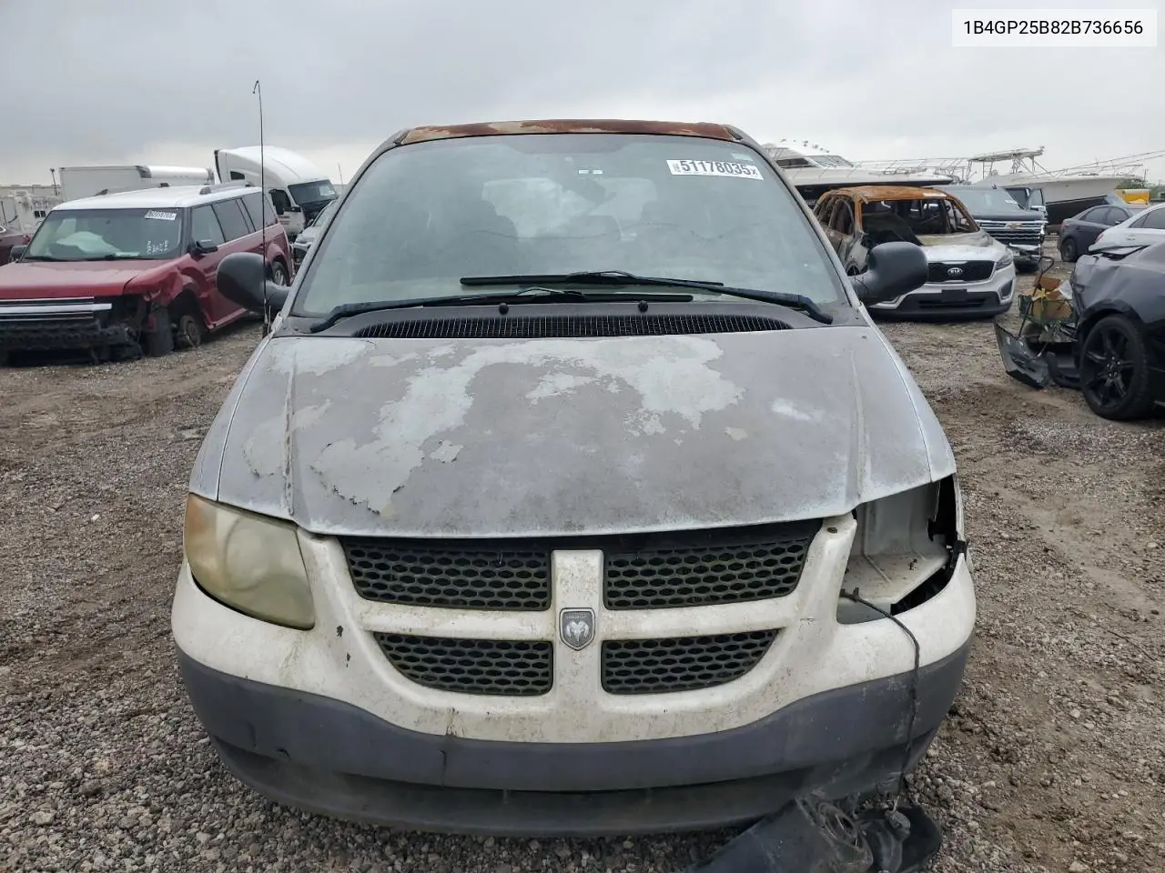 2002 Dodge Caravan Se VIN: 1B4GP25B82B736656 Lot: 51178035