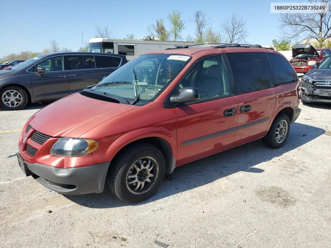 2002 Dodge Caravan Se VIN: 1B8GP25322B735249 Lot: 52418915