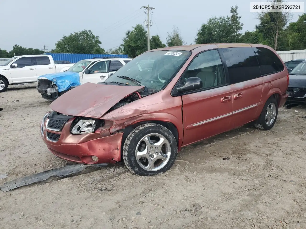 2002 Dodge Grand Caravan Es VIN: 2B4GP54LX2R592721 Lot: 62667225