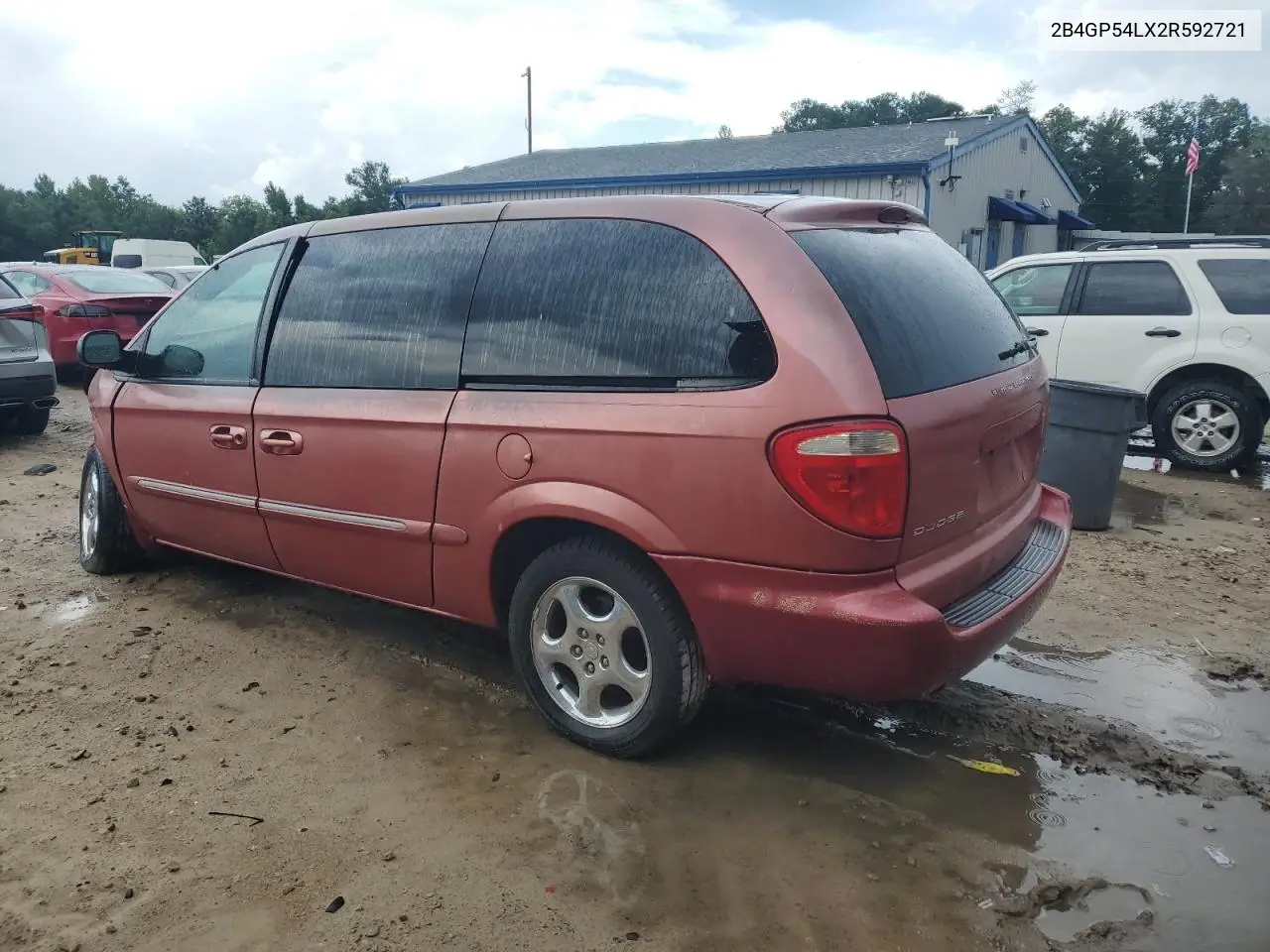 2002 Dodge Grand Caravan Es VIN: 2B4GP54LX2R592721 Lot: 62667225