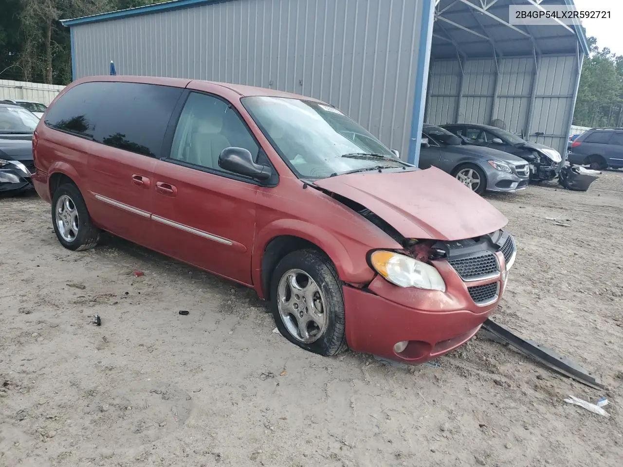 2002 Dodge Grand Caravan Es VIN: 2B4GP54LX2R592721 Lot: 62667225