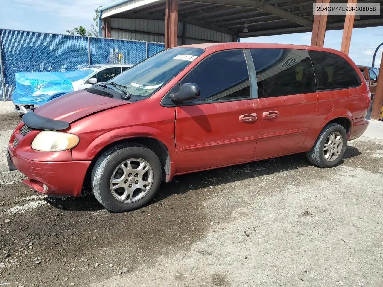 2003 Dodge Grand Caravan Sport VIN: 2D4GP44L93R308058 Lot: 52181775