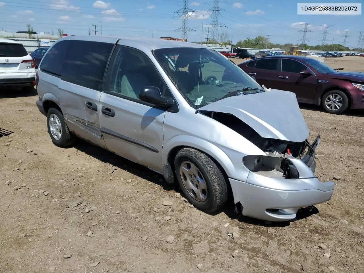 2003 Dodge Caravan Se VIN: 1D4GP25383B202072 Lot: 55799355
