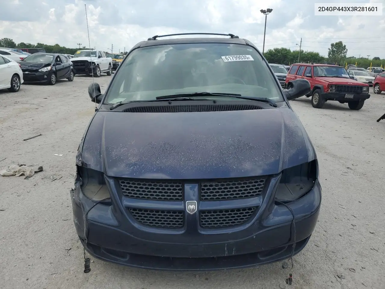 2003 Dodge Grand Caravan Sport VIN: 2D4GP443X3R281601 Lot: 61799035