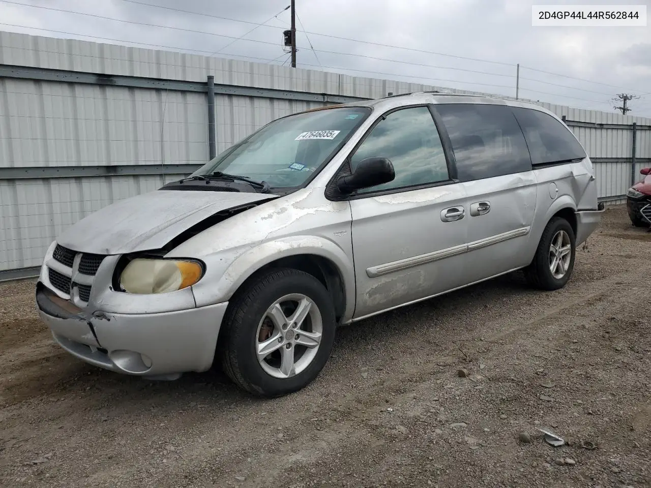 2004 Dodge Grand Caravan Sxt VIN: 2D4GP44L44R562844 Lot: 47646035