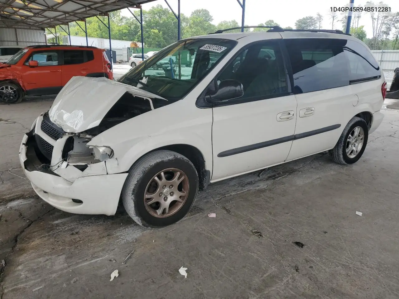 2004 Dodge Caravan Sxt VIN: 1D4GP45R94B512281 Lot: 55937235