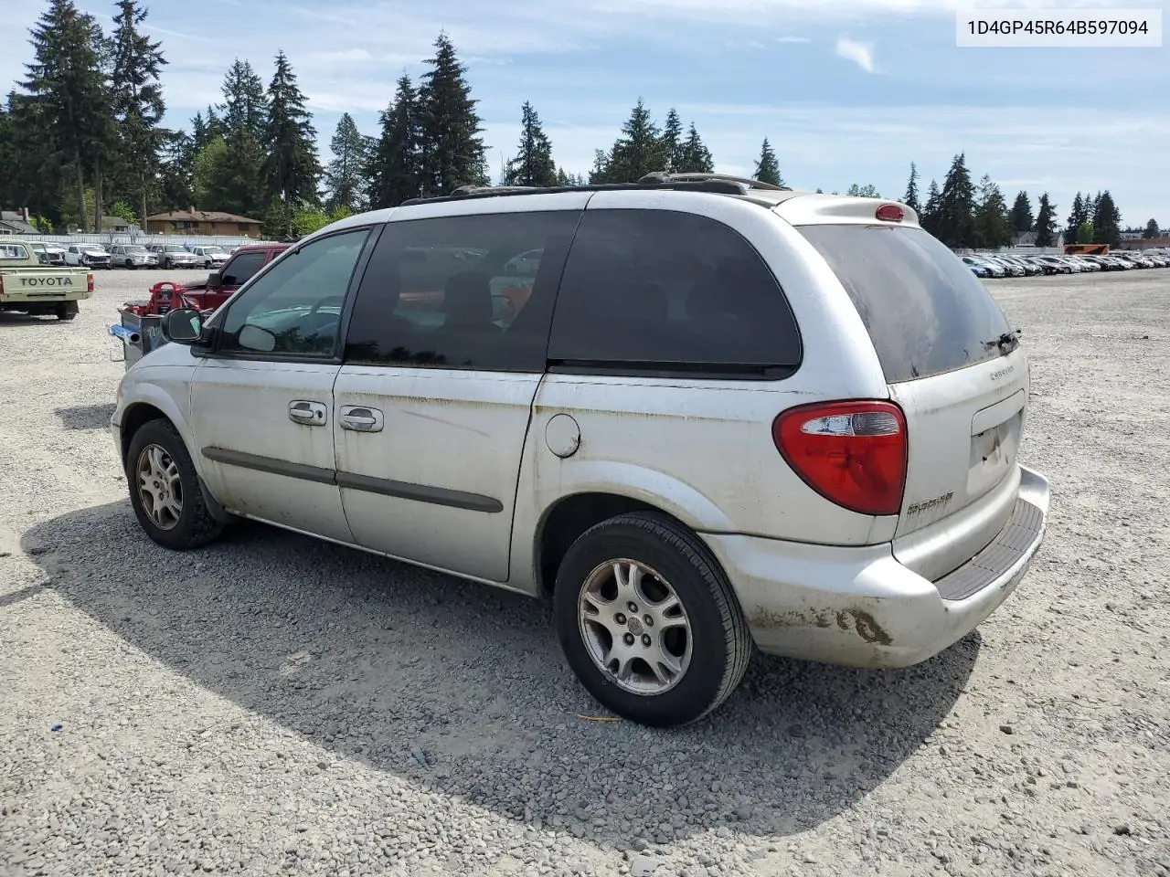 2004 Dodge Caravan Sxt VIN: 1D4GP45R64B597094 Lot: 56530615