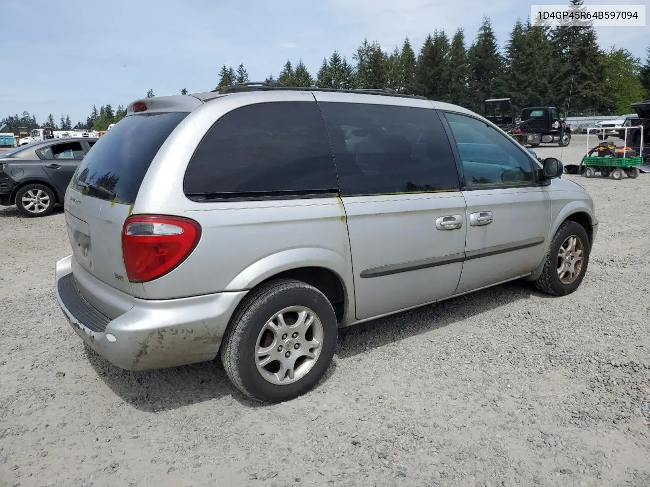 2004 Dodge Caravan Sxt VIN: 1D4GP45R64B597094 Lot: 56530615
