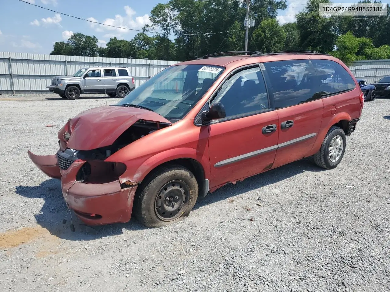 2004 Dodge Grand Caravan Se VIN: 1D4GP24R94B552186 Lot: 62275625