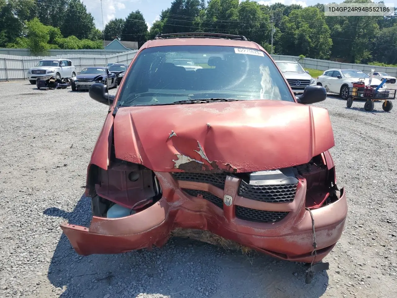 2004 Dodge Grand Caravan Se VIN: 1D4GP24R94B552186 Lot: 62275625