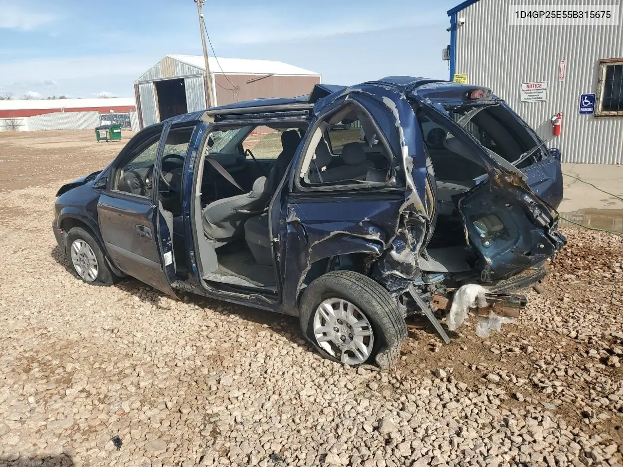 2005 Dodge Caravan Se VIN: 1D4GP25E55B315675 Lot: 53794095