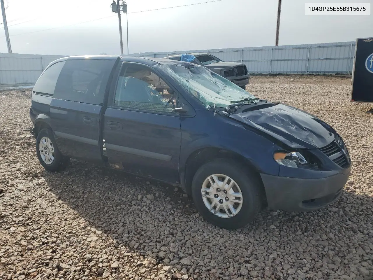 2005 Dodge Caravan Se VIN: 1D4GP25E55B315675 Lot: 53794095