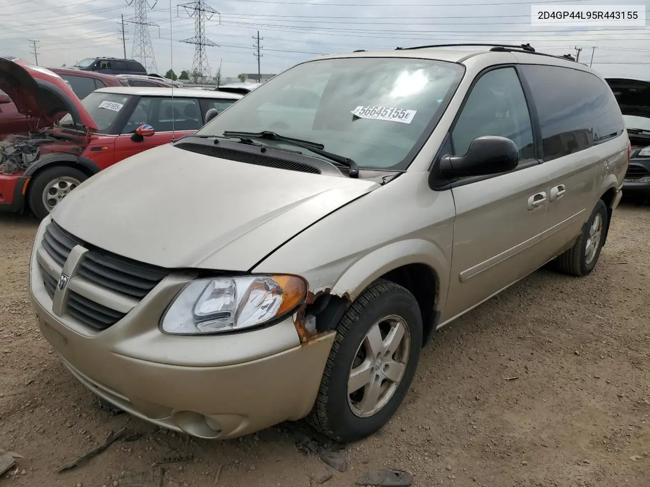 2005 Dodge Grand Caravan Sxt VIN: 2D4GP44L95R443155 Lot: 56645155