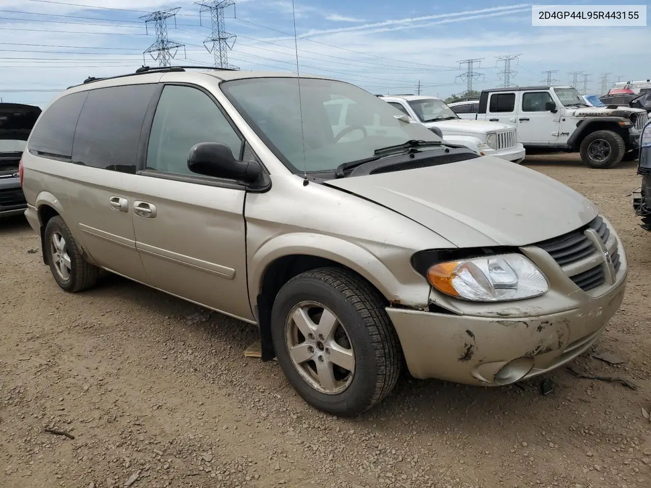 2005 Dodge Grand Caravan Sxt VIN: 2D4GP44L95R443155 Lot: 56645155