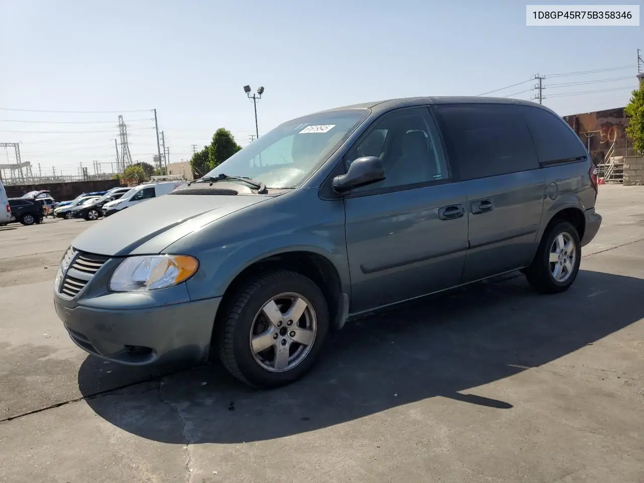 2005 Dodge Caravan Sxt VIN: 1D8GP45R75B358346 Lot: 61619545